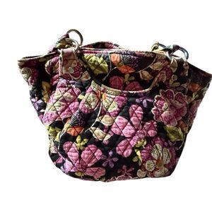 Vera Bradley retired pattern Purple Punch Shoulder Bucket bag.